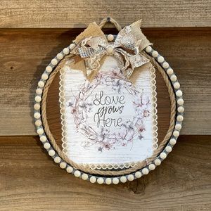 Farmhouse Love grows here door hanger